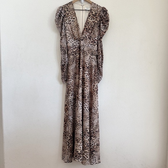 Ronny Kobo Bernadette Maxi Dress In Leopard S - Picture 2 of 10